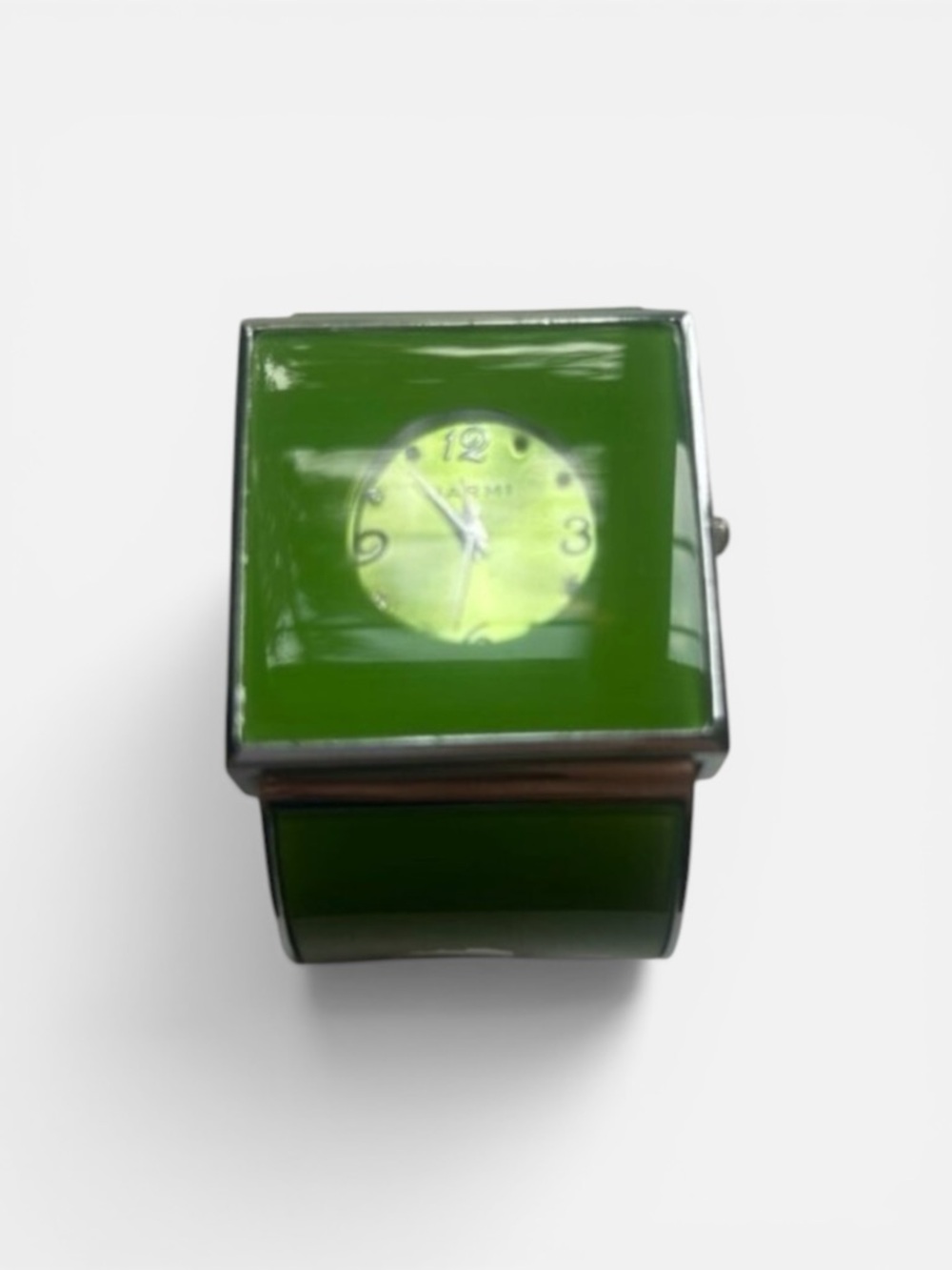 Narmi brand MCM style green bangle ladies wristwatch working condition maximalis